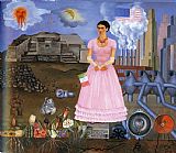 Famous States Paintings - FridaKahlo-Self-Portrait-on-the-Border-Line-Between-Mexico-and-the-United-States-1932